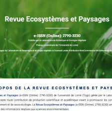 Screenshot of the journal's home page. 