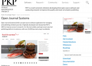 screenshot of OJS page on PKP website.