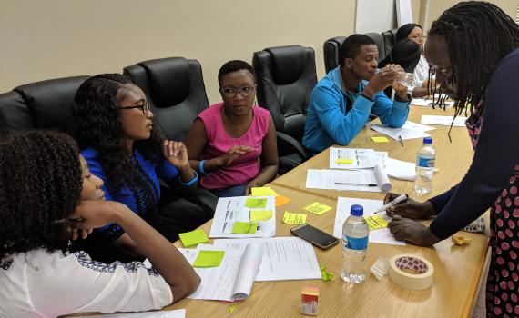 A group of public librarians attending project management training in February 2019.